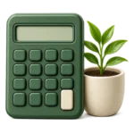 Calculator representing practical money tools