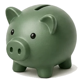 Emergency fund piggy bank icon